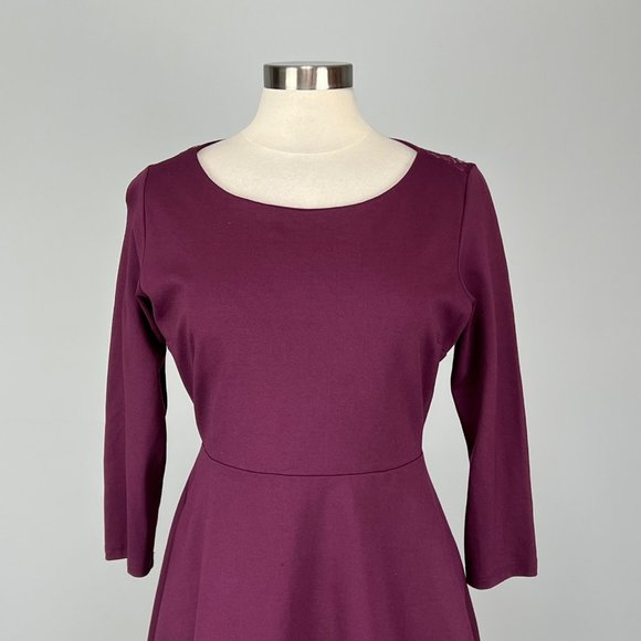 Lulus Felicity Backless Lace Skater Dress Plum Purple size Large - Picture 6 of 16